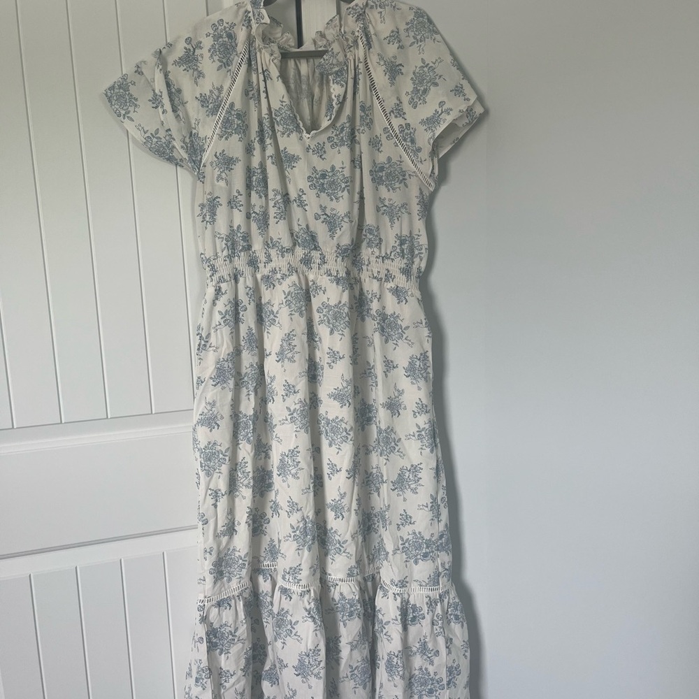 Chic Soul Blue Floral Dress